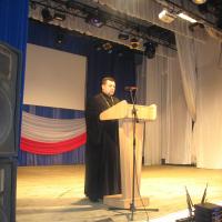 21 мая 2015 года. Священник принял участие в профилактическом мероприятии в Доме культуры города Волковыска
