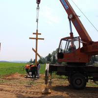 14 июня 2015 года. В микрорайоне Ольшанка г.Гродно установлен поклонный крест на месте строительства будущего храма в честь святителя Спиридона Тримифунтского