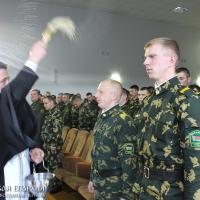 14 ноября 2015 года. Руководитель военного отдела Гродненской епархии посетил торжественное увольнение в запас воинов-пограничников