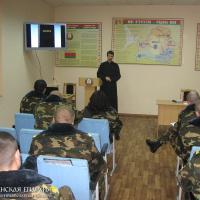 17 ноября 2015 года. Священник провел мероприятие по профилактике зависимостей в воинской части №7404 Волковыска