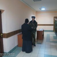 Военнослужащие приняли участие в литургии в храме деревни Поречье