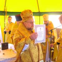 Архиепископ Артемий совершил литургию и закладку капсулы на приходе святых Кирилла и Мефодия города Волковыска