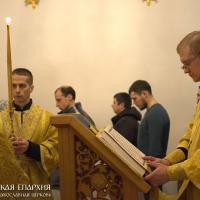 В новогоднюю ночь архиепископ Артемий совершил литургию в Ольгинской церкви города Гродно