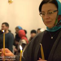 В новогоднюю ночь архиепископ Артемий совершил литургию в Ольгинской церкви города Гродно