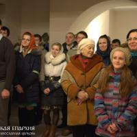 В новогоднюю ночь архиепископ Артемий совершил литургию в Ольгинской церкви города Гродно