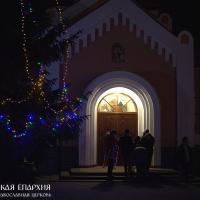 В новогоднюю ночь архиепископ Артемий совершил литургию в Ольгинской церкви города Гродно
