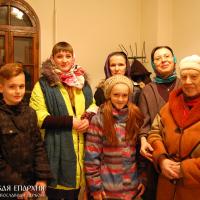 В новогоднюю ночь архиепископ Артемий совершил литургию в Ольгинской церкви города Гродно