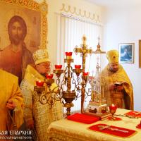 Архиепископ Артемий совершил литургию в малом храме прихода Сретения Господня деревни Гожа