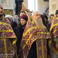 В Неделю Торжества Православия архиепископ Артемий совершил литургию в кафедральном соборе Гродно
