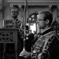 Свято-Покровский кафедральный собор Гродно, диакон Дмитрий Шепелев и Александр Рудинский 17 апреля 2016