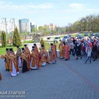 Архиепископ Артемий совершил литургию в нижнем храме прихода Собора Всех Белорусских Святых города Гродно