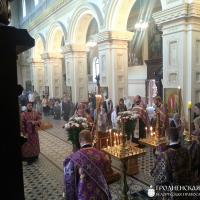 Архиепископ Артемий совершил всенощное бдение в кафедральном соборе города Гродно