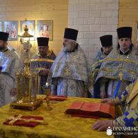 Архиепископ Артемий совершил литургию в храме в честь Казанской иконы Божией Матери деревни Поречье