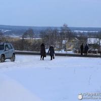 Состоялось первое богослужение в строящейся часовне агрогородка Каролин