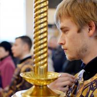 В Неделю преподобного Иоанна Лествичника архиепископ Артемий совершил литургию в кафедральном соборе города Гродно