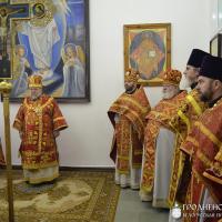 Архиепископ Артемий совершил литургию в нижнем храме прихода Благовещения Пресвятой Богородицы города Волковыска