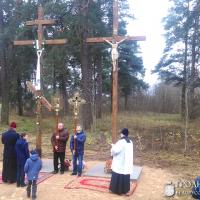 Освящение поклонных крестов на въезде в агрогородок Озеры