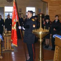 Священник освятил знамя Гродненского областного кадетского училища