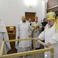Архиепископ Артемий совершил чин освящения храма в честь великомученика Георгия Победоносца деревни Гущицы