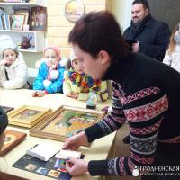 Воспитанники воскресной школы прихода агрогородка Обухово посетили детскую иконописную студию