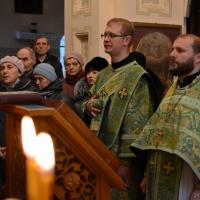 В годовщину интронизации Святейшего Патриарха Кирилла в Покровском соборе совершен благодарственный молебен