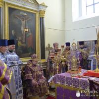 Архиепископ Артемий совершил Литургию Преждеосвященных Даров в храме деревни Массоляны
