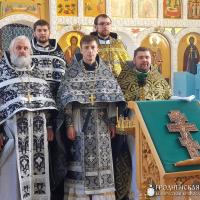 В храме поселка Коптевка состоялось соборное богослужение духовенства Скидельского благочиния