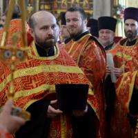 Архиепископ Артемий возглавил Пасхальную вечерню в кафедральном соборе Гродно