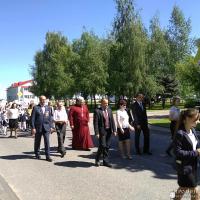 Священник выступил на торжественном митинге в агрогородке Обухово