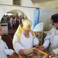 Архиепископ Артемий совершил освящение храма в честь иконы Божией Матери «Скоропослушница» деревни Голубы