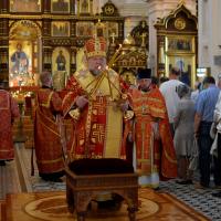 Архіепіскап Арцемій узначаліў Бажэственную літургію ў Пакроўскім саборы