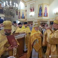 Архиепископ Артемий совершил литургию в малом храме прихода святых равноапостольных Мефодия и Кирилла города Волковыска