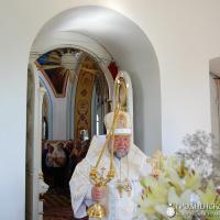 Архіепіскап Арцемій узначаліў служэнне Боскай літургіі ў храме Нараджэння Іаана Хрысціцеля мястэчка Лунна