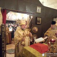 Архиепископ Артемий совершил литургию в малом храме прихода микрорайона Ольшанка