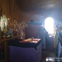 Архиепископ Артемий совершил Литургию Преждеосвященных Даров в малом храме прихода святой Софии Слуцкой города Мосты