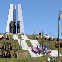 Представители прихода поселка Зельва в торжественном митинге, посвященном Дню победы