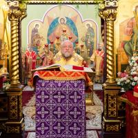 Архиепископ Артемий сослужил Патриаршему Экзарху за вечерней в Рождество-Богородичном монастыре