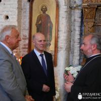 Михаил Мясникович посетил Борисо-Глебский храм на Коложе