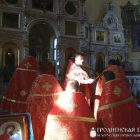 В храме Святой Живоначальной Троицы поселка Россь состоялось соборное богослужение духовенства Волковысского благочиния