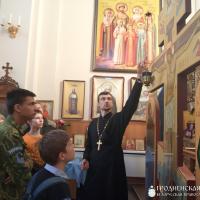 Экскурсия в храме для курсантов Волковысского военно-патриотического клуба "Школа выживания"
