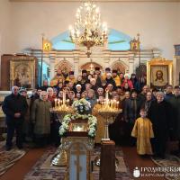 В храме деревни Пески состоялось соборное богослужение духовенства Мостовского благочиния