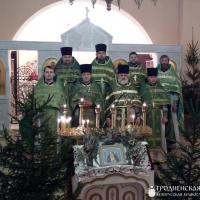 Соборное богослужение священников Cкидельского благочиния в храме агрогородка Обухово
