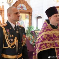 Вручение хоругви с образом Николая Чудотворца Гродненскому областному управлению Департамента охраны
