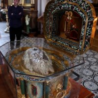 В Покровском соборе проводили ковчег с мощами святого Александра Невского