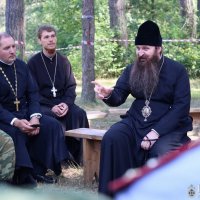 Епископ Антоний посетил летние полевые сборы Православного военно-патриотического клуба «Дружина» на территории Щучинского района