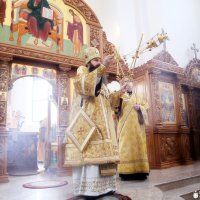 Епіскап Антоній узначаліў Божую літургію ў храме Сабора ўсіх Беларускіх святых у Гродна