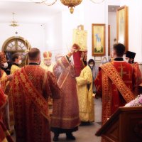 В день своего тезоименитства архиепископ Артемий возглавил Литургию в храме Собора всех Белорусских святых в Гродно